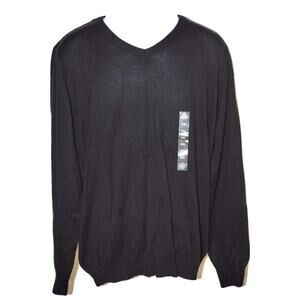 XL Mens Lightweight Black V-Neck Sweater NWT American Rag